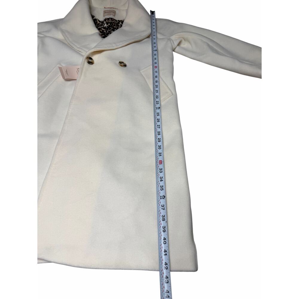 NWT Santinni London “Hepburn” Italian Virgin Wool & Cashmere Coat Size L - Picture 10 of 16